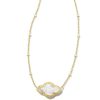 Kendra Scott Necklaces | Abbie Gold Pendant Necklace In Ivory Mother-Of-Pearl