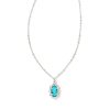 Kendra Scott Necklaces | Piper Silver Pendant Necklace In Variegated Turquoise Magnesite