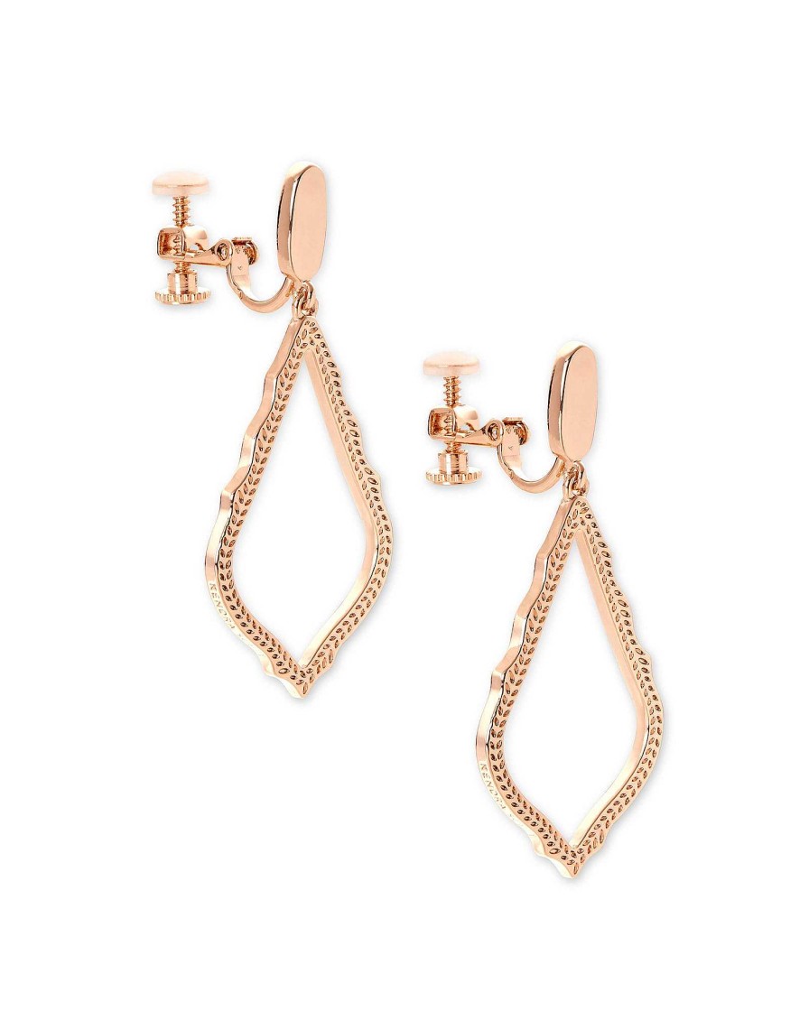 Kendra Scott Earrings | Sophia Clip On Drop Earrings In Rose Gold