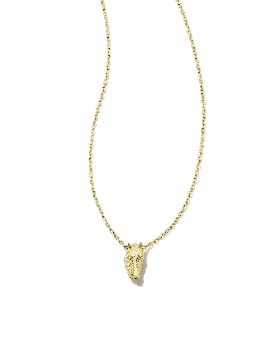 Kendra Scott Necklaces | Tiny Beau Short Pendant Necklace In 18K Yellow Gold Vermeil