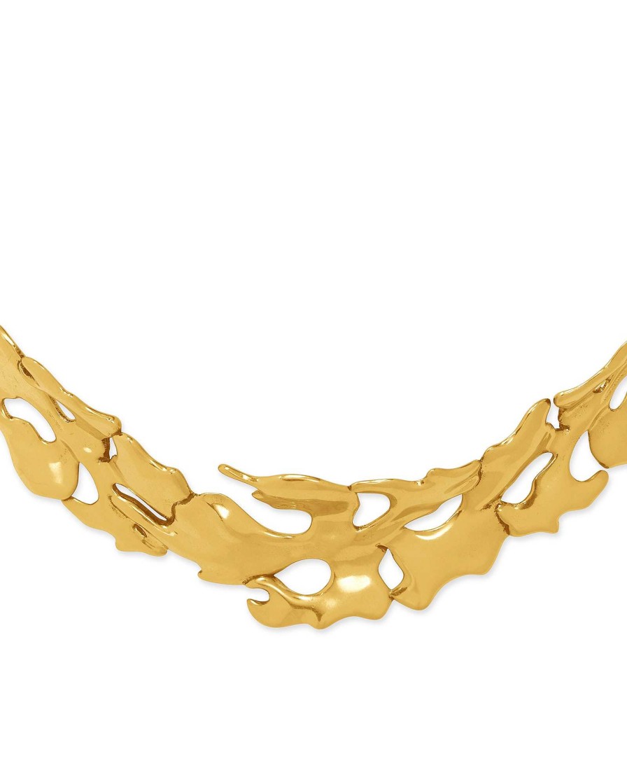 Kendra Scott Necklaces | Savannah Collar Necklace In Vintage Gold