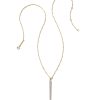 Kendra Scott Necklaces | Spike 14K Yellow Gold Statement Necklace In White Diamond