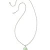 Kendra Scott Necklaces | Baroque Vintage Silver Ella Long Pendant Necklace In Sea Green Chrysocolla