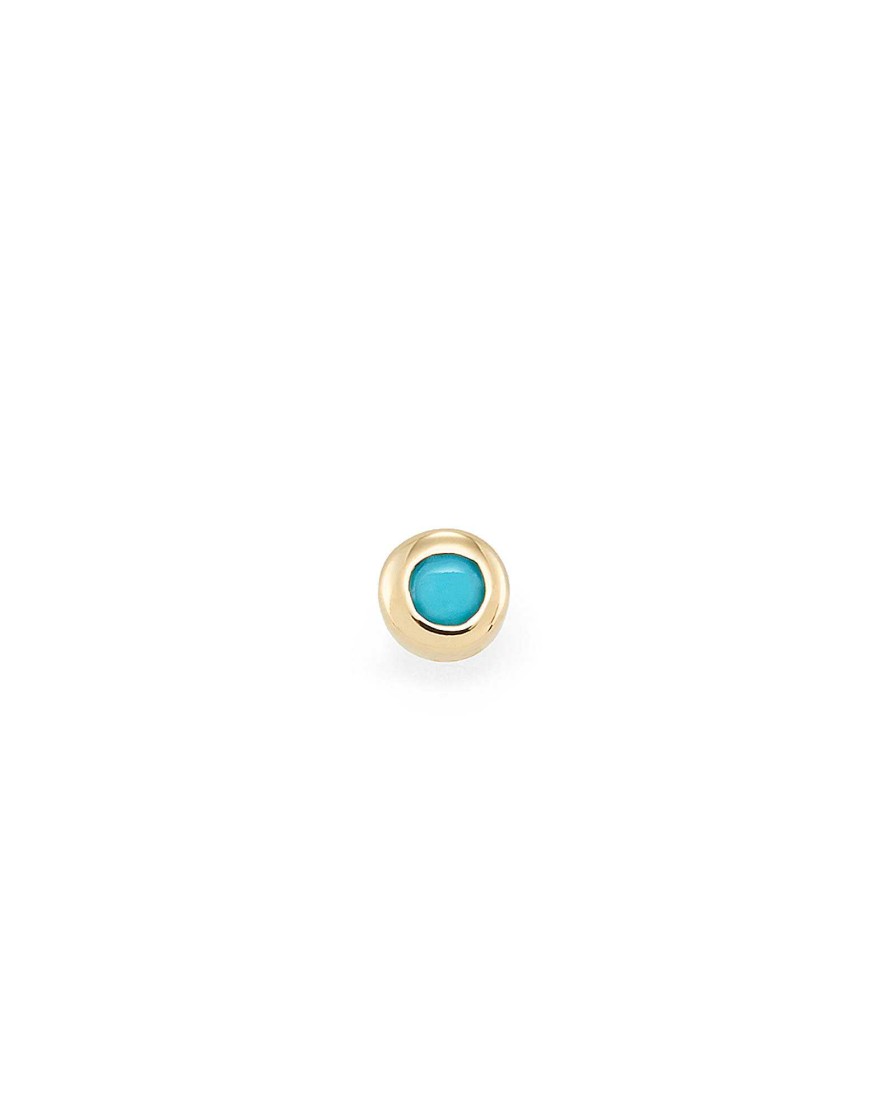 Kendra Scott Earrings | Reeve Mini 14K Yellow Gold Single Stud Earring In Turquoise