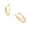 Kendra Scott Earrings | Murphy Silver Hoop Earrings In White Crystal