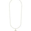 Kendra Scott Necklaces | Large Cross 14K Yellow Gold Pendant Necklace In White Diamond