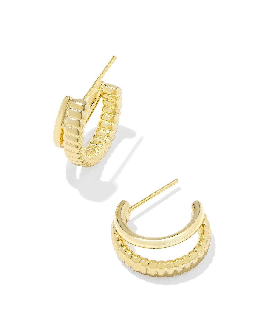 Kendra Scott Earrings | Layne Huggie Earrings In Gold