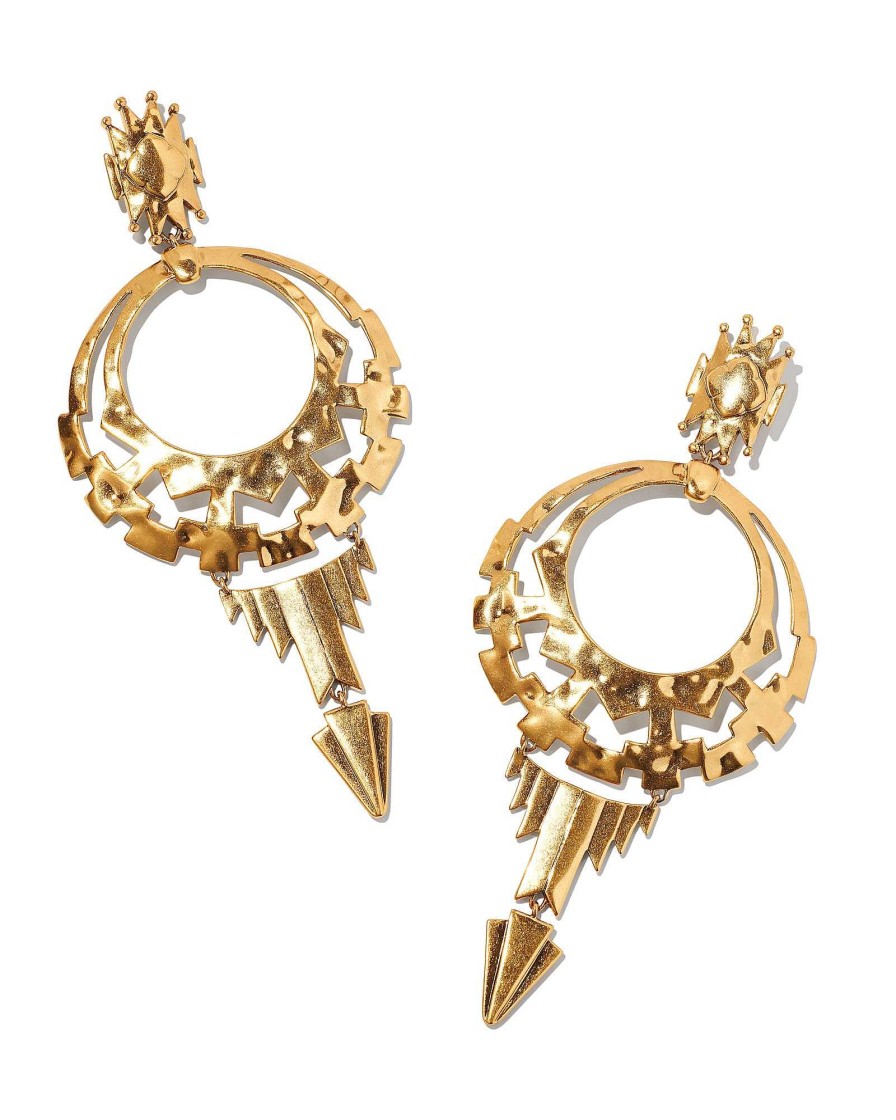 Kendra Scott Earrings | Shiva Statement Earrings In Vintage Gold