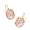 Kendra Scott Earrings | Daphne Gold Drop Earrings In Light Pink Iridescent Abalone