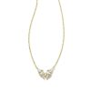 Kendra Scott Necklaces | Blair Gold Butterfly Small Short Pendant Necklace In White Crystal