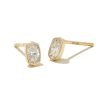 Kendra Scott Earrings | Marisa 14K Yellow Gold Oval Solitaire Stud Earrings In White Diamond