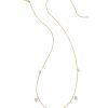 Kendra Scott Necklaces | Blakely 18K Gold Vermeil Strand Necklace In Rainbow Moonstone