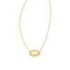 Kendra Scott Necklaces | Elisa Gold Satellite Short Pendant Necklace In Yellow Kyocera Opal