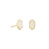 Kendra Scott Earrings | Emilie Gold Stud Earrings In Iridescent Drusy