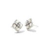 Kendra Scott Earrings | Dira Stone Silver Stud Earrings In Ivory Mix