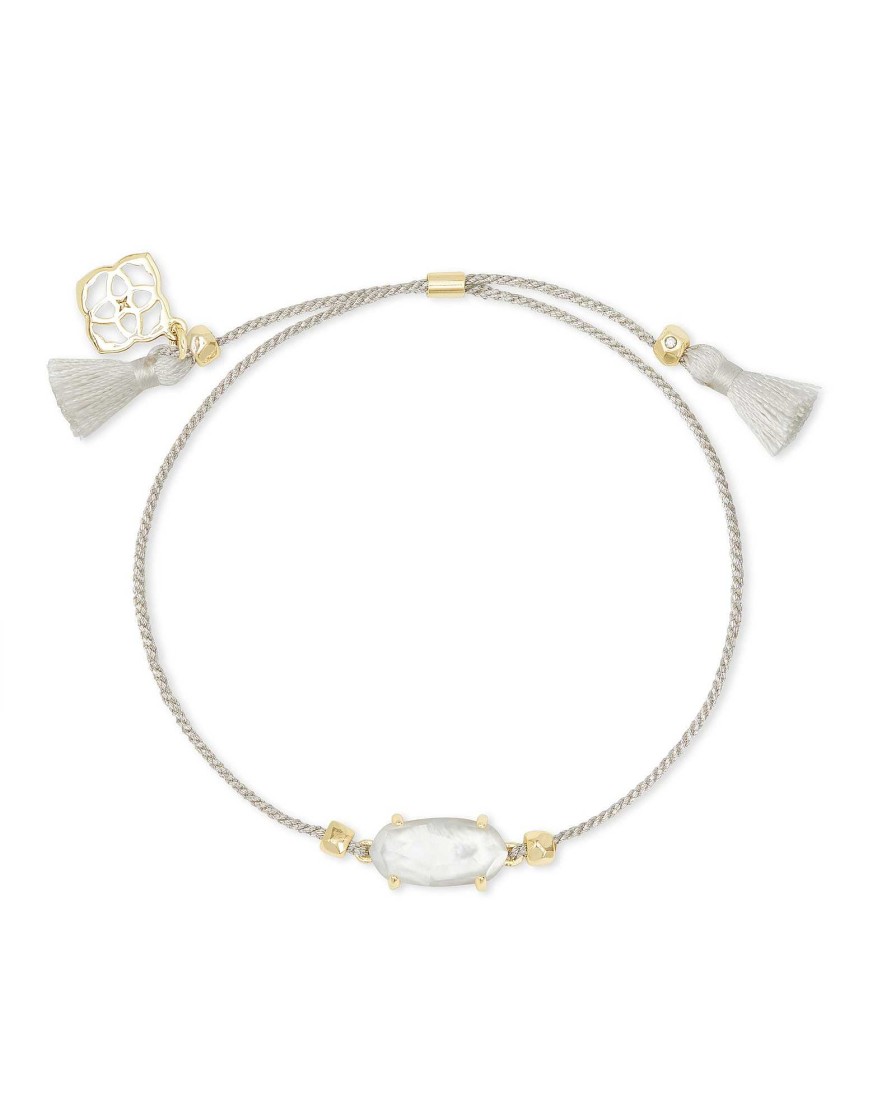 Kendra Scott Bracelets | Everlyne Silver Cord Friendship Bracelet In Ivory Mother-Of-Pearl