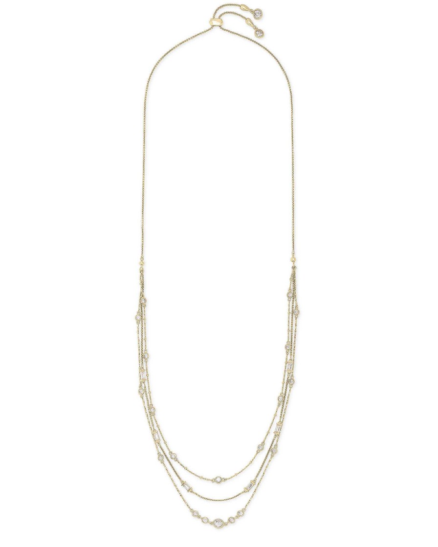 Kendra Scott Necklaces | Rina Gold Multi Strand Necklace In Lustre Glass