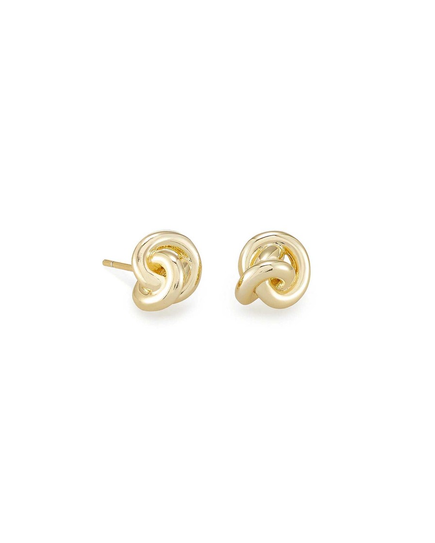 Kendra Scott Earrings | Presleigh Love Knot Stud Earrings In Gold