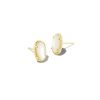 Kendra Scott Earrings | Grayson Gold Stud Earrings In Ivory Mother-Of-Pearl