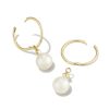 Kendra Scott Earrings | Hadleigh 14K Yellow Gold Huggie Earrings In White Pearl