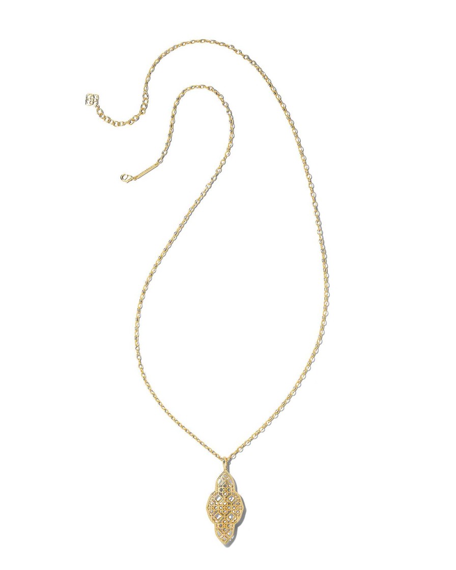 Kendra Scott Necklaces | Abbie Long Pendant Necklace In Gold