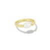 Kendra Scott Rings | Leighton Gold Pearl Band Ring In White Pearl