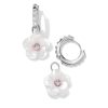 Kendra Scott Earrings | Deliah Convertible Silver Huggie Earrings In Iridescent Pink White Mix