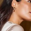 Kendra Scott Earrings | Flat Small 14Mm Hoop Earrings In 18K Gold Vermeil