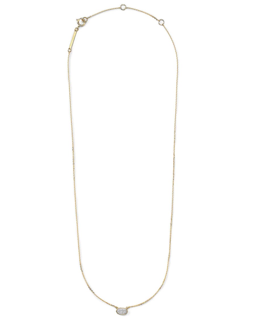 Kendra Scott Necklaces | Marisa Pendant Necklace In White Diamond And 14K Yellow Gold