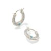 Kendra Scott Earrings | Noble 14K White Gold Huggie Earrings In Turquoise