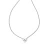 Kendra Scott Necklaces | Katy Silver Heart Short Pendant Necklace In White Crystal