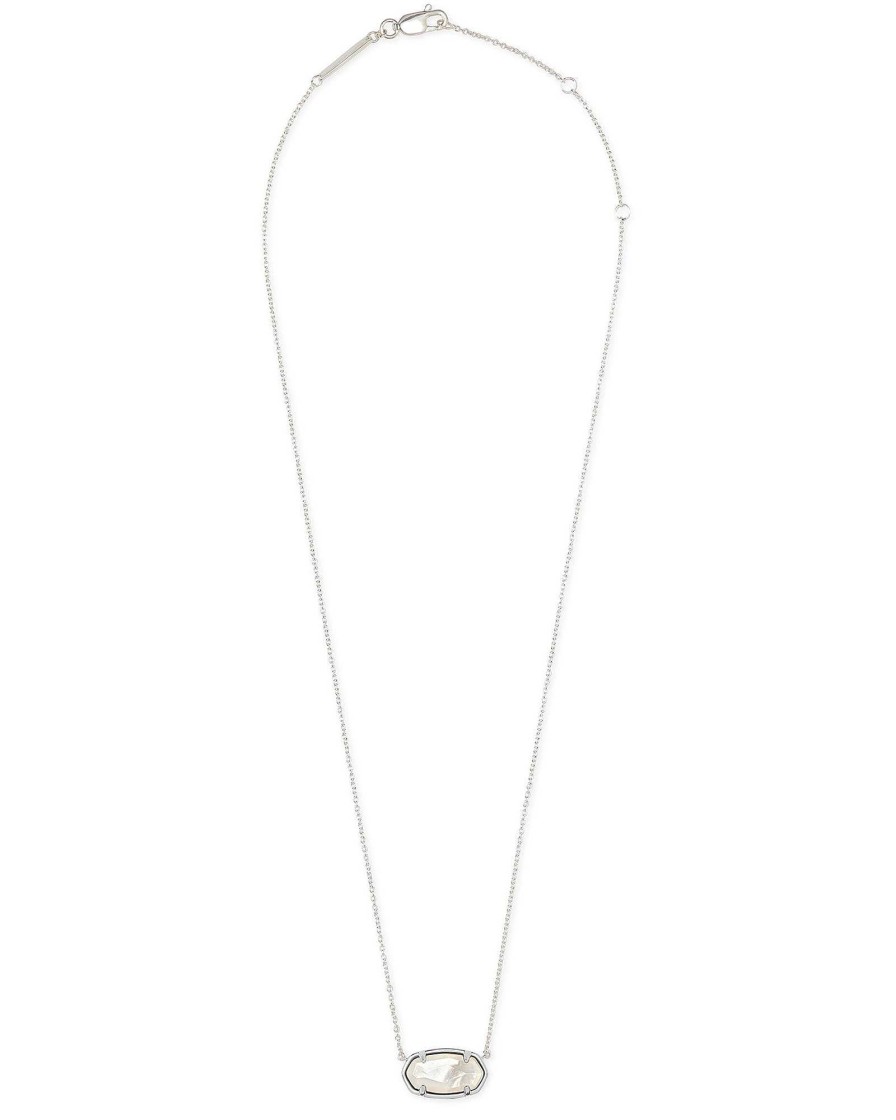 Kendra Scott Necklaces | Elisa Sterling Silver Pendant Necklace In Ivory Mother-Of-Pearl