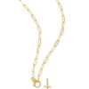 Kendra Scott Necklaces | Paperclip Cross Charm Necklace In 18K Gold Vermeil