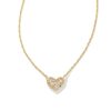 Kendra Scott Necklaces | Ari Gold Pave Crystal Heart Necklace In White Crystal