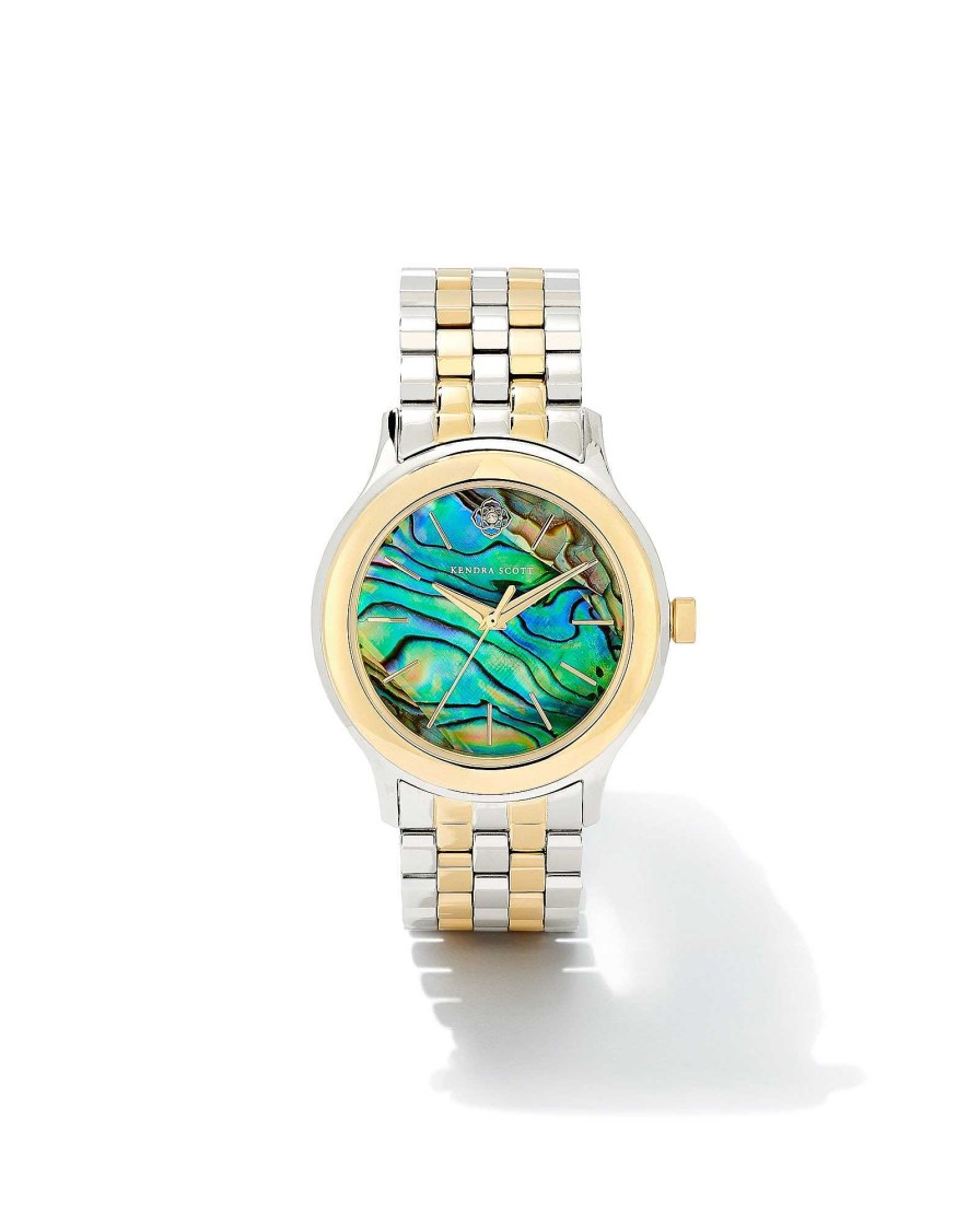 Kendra Scott Watches | Alex Two Tone Stainless Steel 35Mm Watch In Abalone