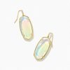 Kendra Scott Earrings | Faceted Elle Gold Drop Earrings In Iridescent Opalite