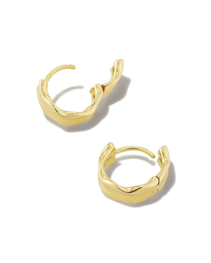 Kendra Scott Earrings | Aspen Huggie Earrings In 18K Gold Vermeil