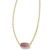 Kendra Scott Necklaces | Grayson Gold Crystal Pendant Necklace In Pink Ombre