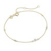 Kendra Scott Bracelets | Floating Lab Grown White Diamond Delicate Chain Bracelet In 14K Yellow Gold