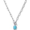 Kendra Scott Necklaces | Daphne Convertible Silver Link And Chain Necklace In Variegated Turquoise Magnesite