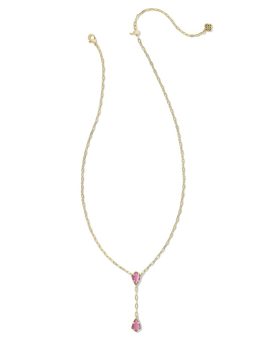 Kendra Scott Necklaces | Camry Gold Y Necklace In Azalea Illusion