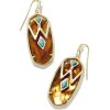 Kendra Scott Earrings | Wrangler® X Yellow Rose By Kendra Scott Elle Gold Drop Earrings In Amber Illusion With Variegated Turquoise