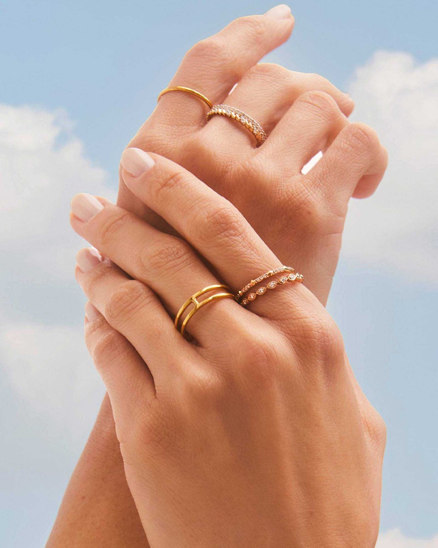 Kendra Scott Rings | Larissa Band Ring In 18K Gold Vermeil