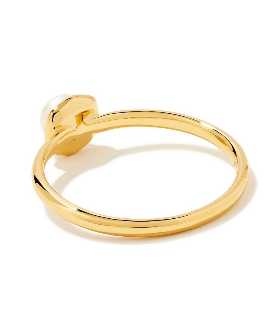 Kendra Scott Rings | Davie Pearl 18K Gold Vermeil Band Ring In White Pearl