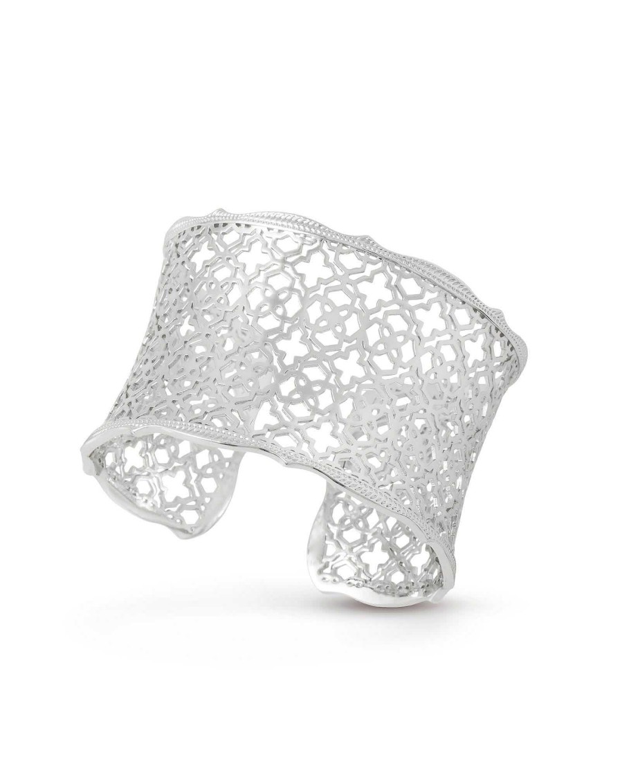 Kendra Scott Bracelets | Candice Silver Cuff Bracelet In Silver Filigree Mix