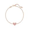 Kendra Scott Bracelets | Ari Heart Rose Gold Chain Bracelet In Light Pink Drusy