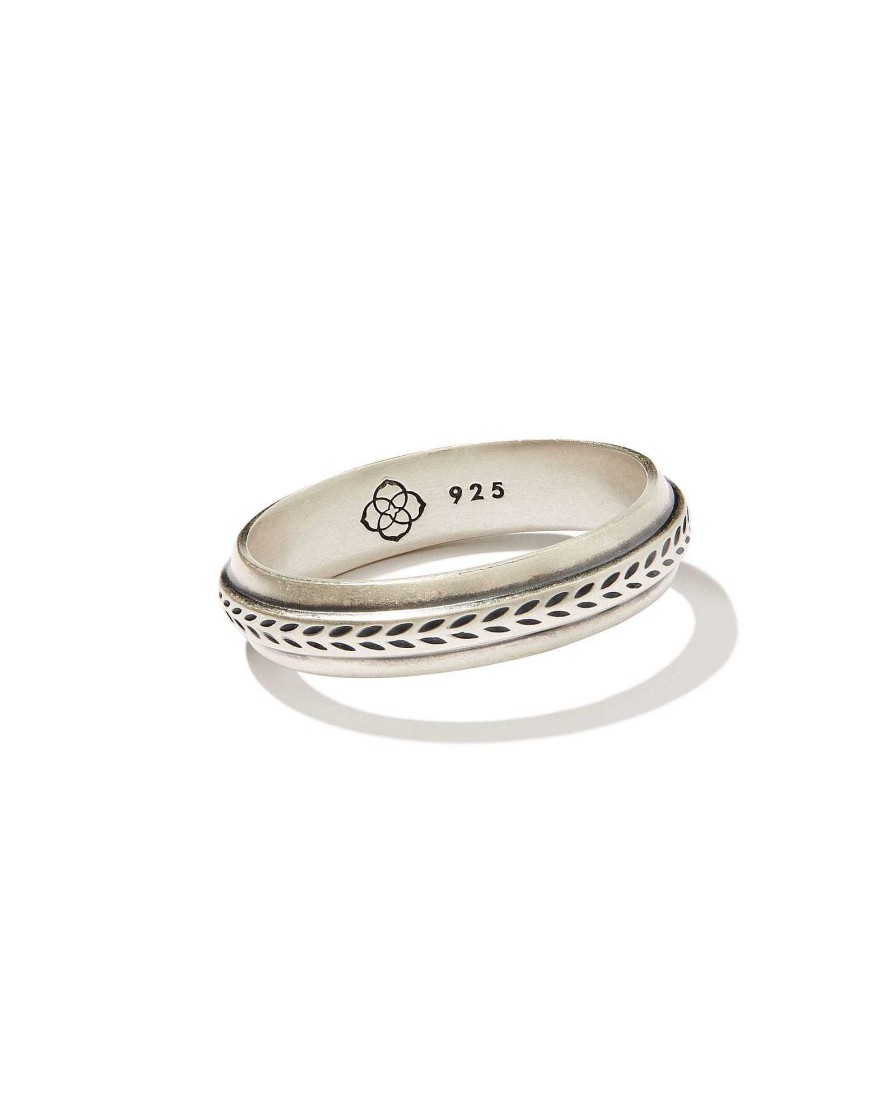 Kendra Scott Rings | Hicks Band Ring In Oxidized Sterling Silver