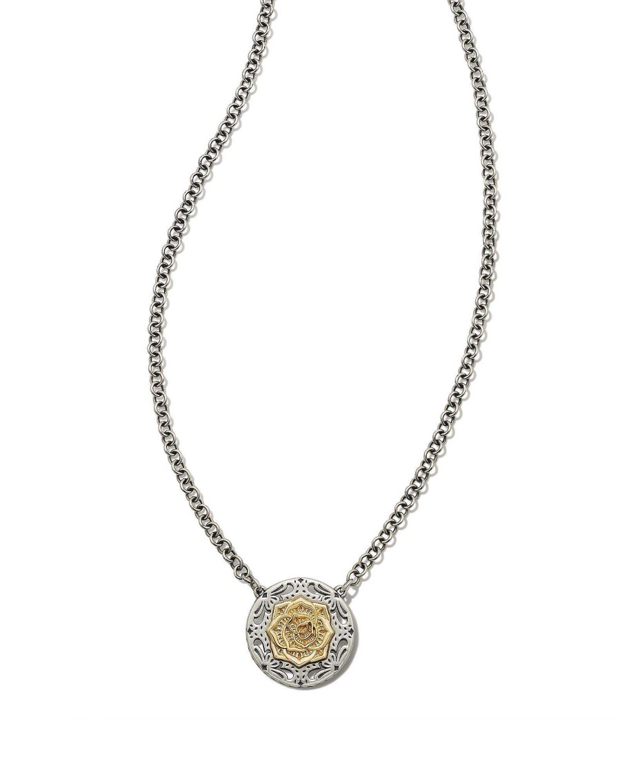 Kendra Scott Necklaces | Ansel Rose Short Pendant Necklace In Mixed Metal