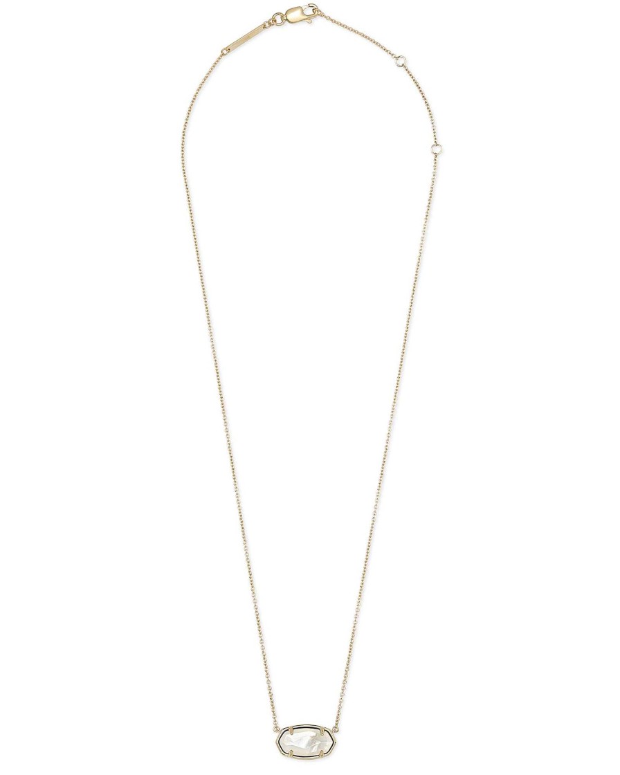 Kendra Scott Necklaces | Elisa 18K Gold Vermeil Pendant Necklace In Ivory Mother-Of-Pearl