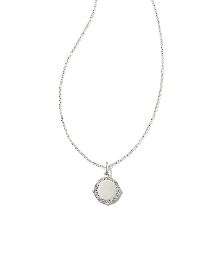 Kendra Scott Necklaces | Matilda Luxe Sterling Silver Charm Necklace In White Sapphire